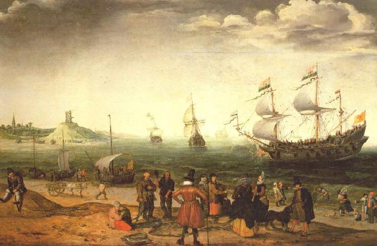 WILLAERTS, Adam Coastal Landscape with Ships